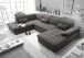 Wohnlandschaft >WAYNE< Schlaffunktion, Stauraum, Bezug stone - 380x81x240 (BxHxT)
