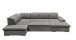 Wohnlandschaft >WAYNE< Schlaffunktion, Stauraum, Bezug stone - 380x81x240 (BxHxT)