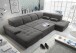 Wohnlandschaft >WAYNE< Schlaffunktion, Stauraum, Bezug stone - 380x81x240 (BxHxT)