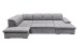 Wohnlandschaft >WAYNE< Schlaffunktion, Stauraum, Bezug dark grey - 380x81x240 (BxHxT)