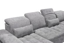 Wohnlandschaft >WAYNE< Schlaffunktion, Stauraum, Bezug dark grey - 380x81x240 (BxHxT)