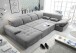 Wohnlandschaft >WAYNE< Schlaffunktion, Stauraum, Bezug dark grey - 380x81x240 (BxHxT)