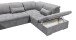 Wohnlandschaft >WAYNE< Schlaffunktion, Stauraum, Bezug dark grey - 380x81x240 (BxHxT)