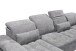 Wohnlandschaft >WAYNE< Schlaffunktion, Stauraum, Bezug dark grey - 380x81x240 (BxHxT)