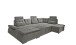 Wohnlandschaft >NALO< Schlaffunktion, Kopfstützen, Bezug stone - 324x103x219 (BxHxT)