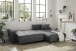 Wohnlandschaft >BERN< Schlaffunktion, Bettkasten, Farbe anthrazit - 281x91x189 (BxHxT)
