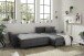 Wohnlandschaft >BERN< Schlaffunktion, Bettkasten, Farbe anthrazit - 281x91x189 (BxHxT)
