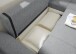 Wohnlandschaft >BERN< Schlaffunktion, Bettkasten, Bezug grey - 281x91x189 (BxHxT)