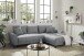 Wohnlandschaft >BERN< Schlaffunktion, Bettkasten, Bezug grey - 281x91x189 (BxHxT)