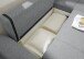 Wohnlandschaft >BERN< Schlaffunktion, Bettkasten, Bezug grey - 281x91x189 (BxHxT)