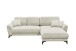 Wohnlandschaft >BERN< Schlaffunktion, Bettkasten, Bezug Farbe Ivory - 281x91x189 (BxHxT)