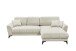 Wohnlandschaft >BERN< Schlaffunktion, Bettkasten, Bezug Farbe Ivory - 281x91x189 (BxHxT)