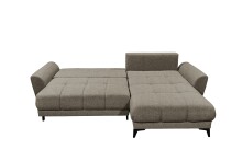 Wohnlandschaft >BERN< Schlaffunktion, Bettkasten, Bezug Farbe espresso - 281x91x189 (BxHxT)