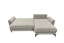 Wohnlandschaft >BERN< Schlaffunktion, Bettkasten, Bezug Farbe sand - 281x91x189 (BxHxT)