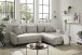 Wohnlandschaft >BERN< Schlaffunktion, Bettkasten, Bezug Farbe sand - 281x91x189 (BxHxT)