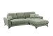 Wohnlandschaft >BERN< Schlaffunktion, Bettkasten, Bezug Farbe olive - 281x91x189 (BxHxT)