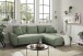 Wohnlandschaft >BERN< Schlaffunktion, Bettkasten, Bezug Farbe olive - 281x91x189 (BxHxT)