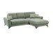 Wohnlandschaft >BERN< Schlaffunktion, Bettkasten, Bezug Farbe olive - 281x91x189 (BxHxT)