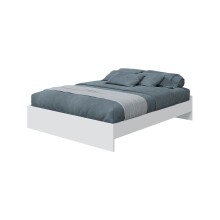 Bett-Set >ETHNA< (4-teilig) Liegefl. 160x190cm, Artik Weiß / Natur - 166x89x196 (BxHxT)