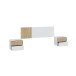 Bett-Set >ETHNA< (4-teilig) Liegefl. 160x190cm, Artik Weiß / Natur - 166x89x196 (BxHxT)