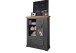Wohnwand >WZ-0133< (3-teilig) Massivholz grau / eichefarbig - 360x214x42 (BxHxT)