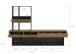 Wohnwand >Lennox< in Grau / Evoke Oak Dekor - 210x147x38cm (BxHxT)