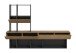 Wohnwand >Lennox< in Grau / Evoke Oak Dekor - 210x147x38cm (BxHxT)