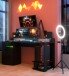 Gamingtisch >Gaming 11< mit LED-Beleuchtung, Beschichtung Schwarz - 152x87x62cm (BxHxT)