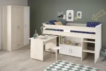 Jugendzimmer-Set >Charly 6< Funktion-Hochbett und...