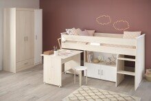 Jugendzimmer-Set >Charly 6< Funktion-Hochbett und...