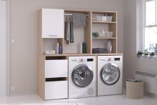 Mehrzweckschrank-Set >Laundry 4< in Jackson Eiche...