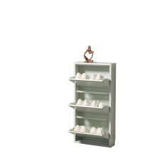 Schuhkipper >Bert< 3 Klappen, 6 paar Schuhe, weiß, Metall - 51x104x16cm (BxHxT)