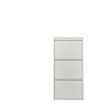 Schuhkipper >Bert< 3 Klappen, 6 paar Schuhe, weiß, Metall - 51x104x16cm (BxHxT)