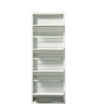 Schuhkipper >Bert< 4 Klappen, 8 paar Schuhe, weiß, Metall - 51x137x16cm (BxHxT)
