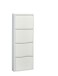Schuhkipper >Bert< 4 Klappen, 8 paar Schuhe, weiß, Metall - 51x137x16cm (BxHxT)