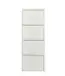 Schuhkipper >Bert< 4 Klappen, 8 paar Schuhe, weiß, Metall - 51x137x16cm (BxHxT)