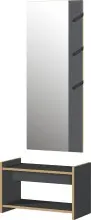 Garderobe >1205< (2-teilig) Bank + Paneel, Graphit...