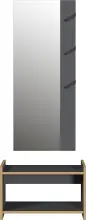 Garderobe >1205< (2-teilig) Bank + Paneel, Graphit...
