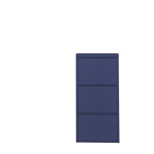Schuhkipper >Bert< 3 Klappen, 6 paar Schuhe, in blau, Metall  - 51x104x16cm (BxHxT)