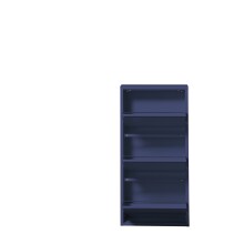 Schuhkipper >Bert< 3 Klappen, 6 paar Schuhe, in blau, Metall  - 51x104x16cm (BxHxT)