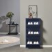 Schuhkipper >Bert< 3 Klappen, 6 paar Schuhe, in blau, Metall  - 51x104x16cm (BxHxT)