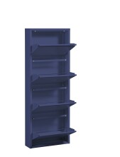 Schuhkipper >Bert< 4 Klappen, 8 paar Schuhe, in blau, Metall  - 51x137x16cm (BxHxT)