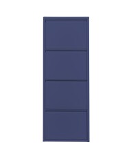 Schuhkipper >Bert< 4 Klappen, 8 paar Schuhe, in blau, Metall  - 51x137x16cm (BxHxT)