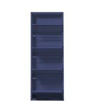 Schuhkipper >Bert< 4 Klappen, 8 paar Schuhe, in blau, Metall  - 51x137x16cm (BxHxT)