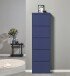 Schuhkipper >Bert< 5 Klappen, 10 paar Schuhe, in blau, Metall  - 51x170x16cm (BxHxT)