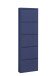 Schuhkipper >Bert< 5 Klappen, 10 paar Schuhe, in blau, Metall  - 51x170x16cm (BxHxT)