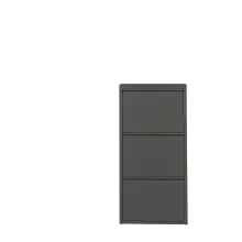 Schuhkipper >Bert< 3 Klappen, 6 paar Schuhe, in anthrazit, Metall - 51x104x16cm (BxHxT)