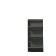 Schuhkipper >Bert< 3 Klappen, 6 paar Schuhe, in anthrazit, Metall - 51x104x16cm (BxHxT)