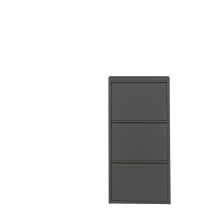 Schuhkipper >Bert< 3 Klappen, 6 paar Schuhe, in anthrazit, Metall - 51x104x16cm (BxHxT)