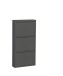 Schuhkipper >Bert< 3 Klappen, 6 paar Schuhe, in anthrazit, Metall - 51x104x16cm (BxHxT)